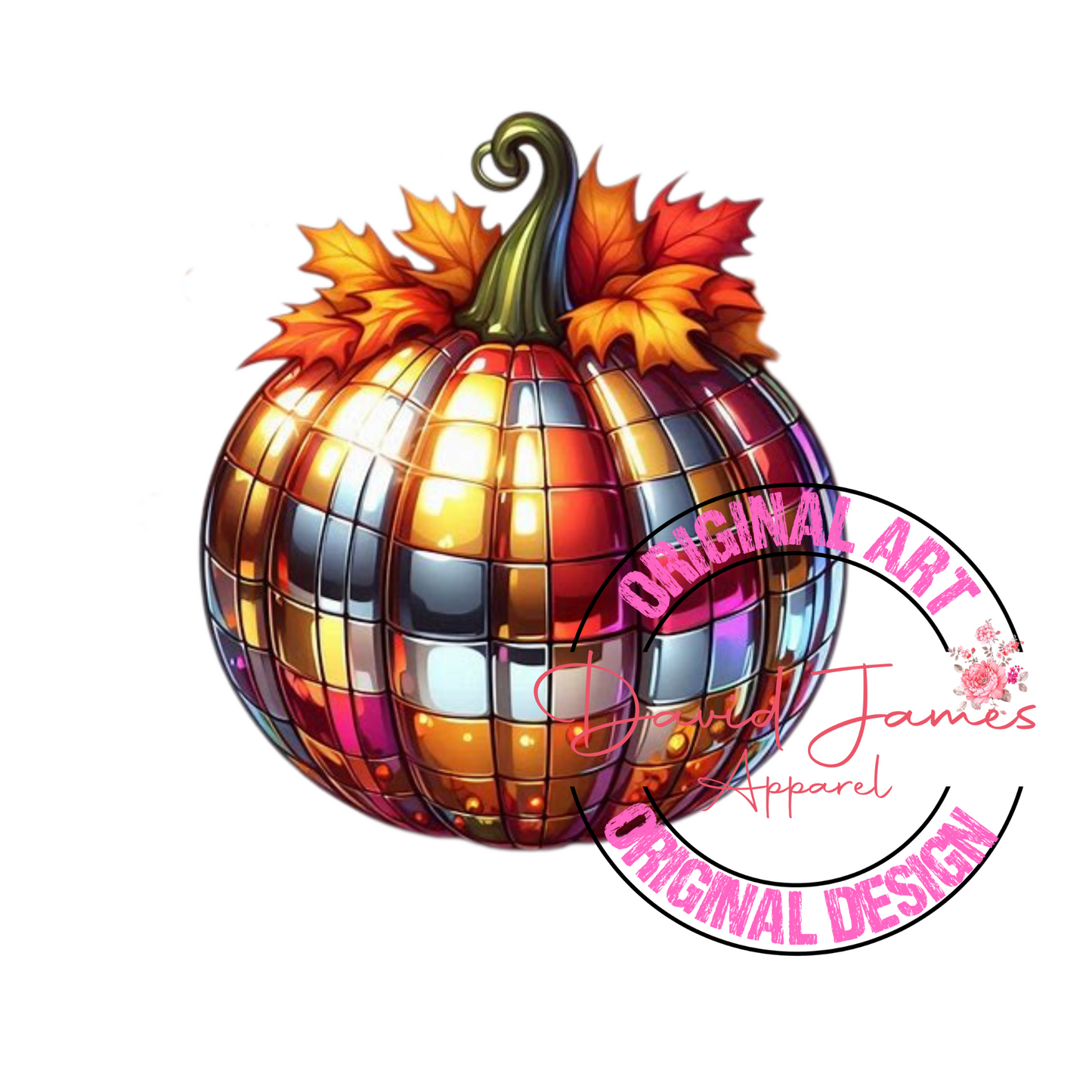 DIGITAL DOWNLOAD PNG | Disco ball Pumpkins | Fall disco Pumpkins no bow
