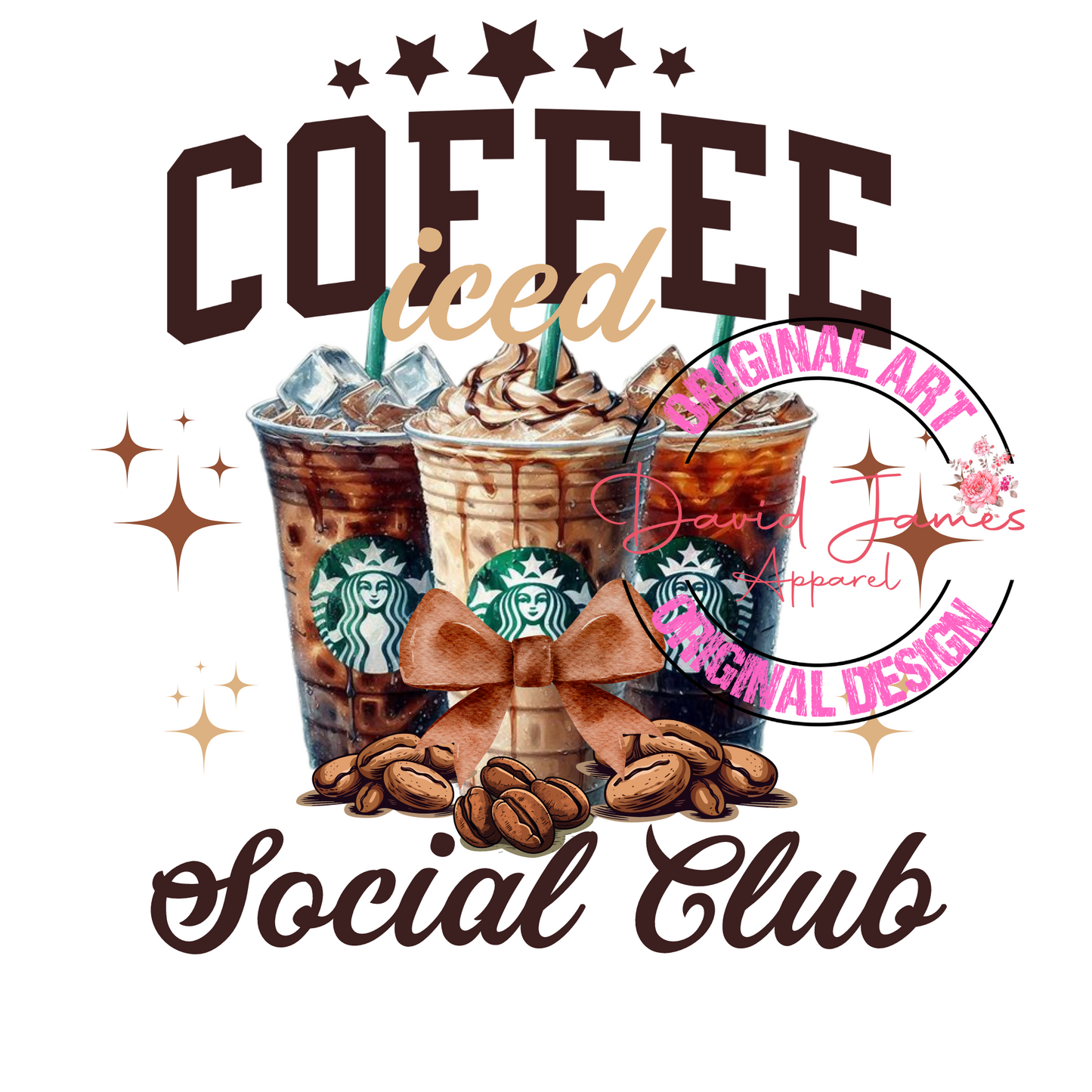 DIGITAL DOWNLOAD PNG| Social Club | Coffee Iced