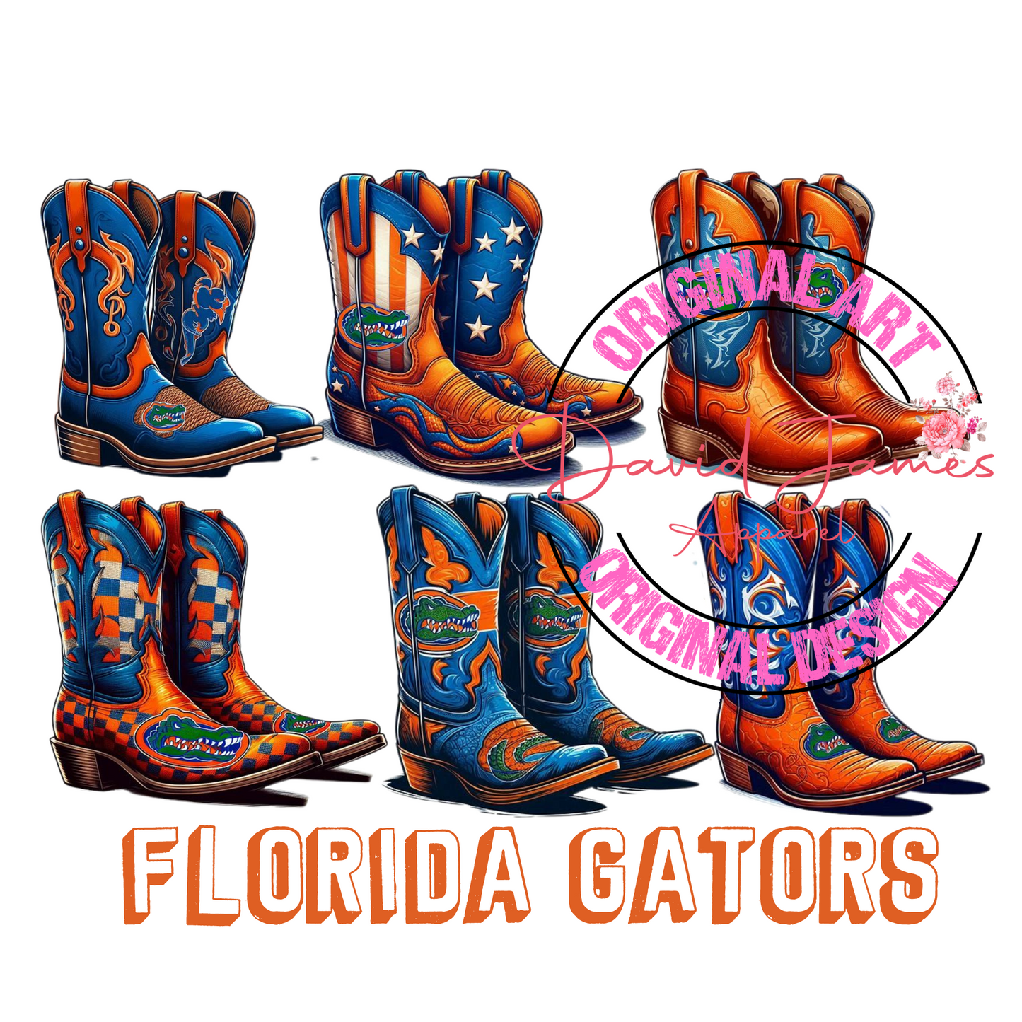 DIGITAL DOWNLOAD PNG | College boots | Florida Gators