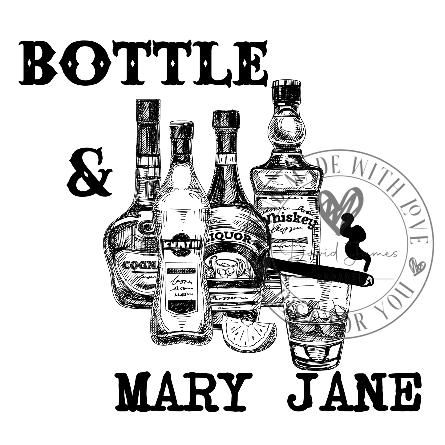 DIGITAL DOWNLOAD PNG |Bottle & Mary Jane |Jelly Roll