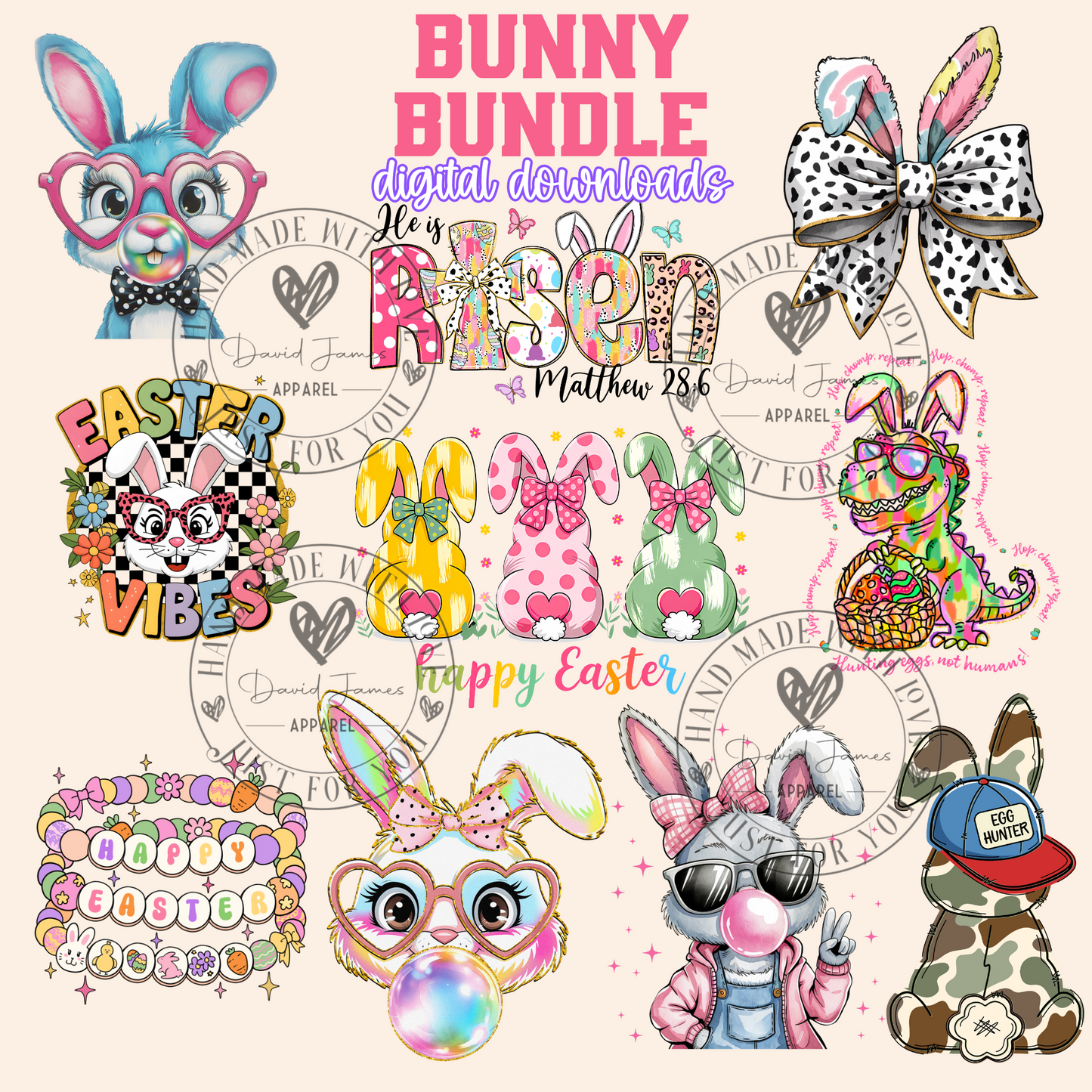 DIGITAL DOWNLOAD PNG | Bunny Bundle