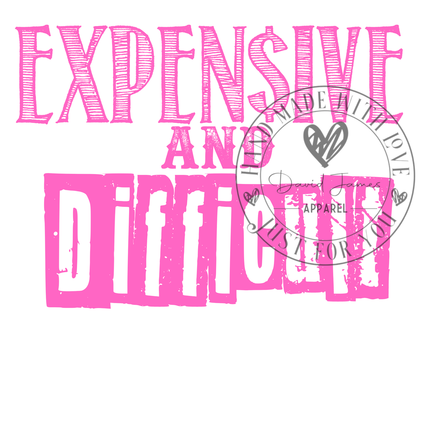 DIGITAL DOWNLOAD PNG Expensive and difficult |Pink