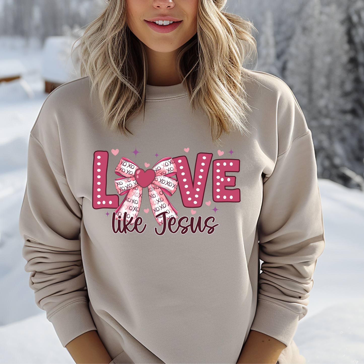 LOVE like Jesus | XO XO |Direct to film Transfer |DTF