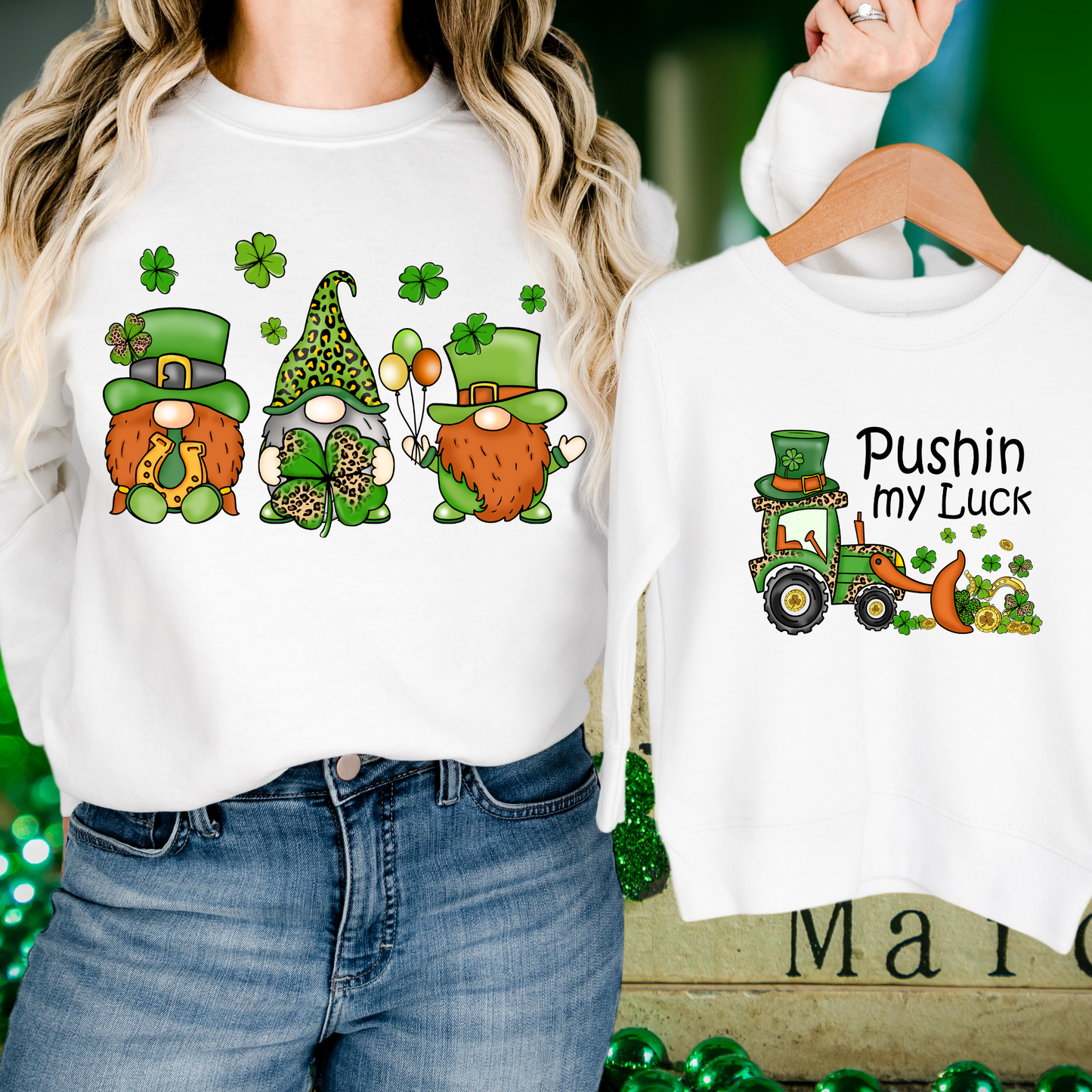 Gnomes and tractor | St. Patricks Day themed | Direct to film transfer