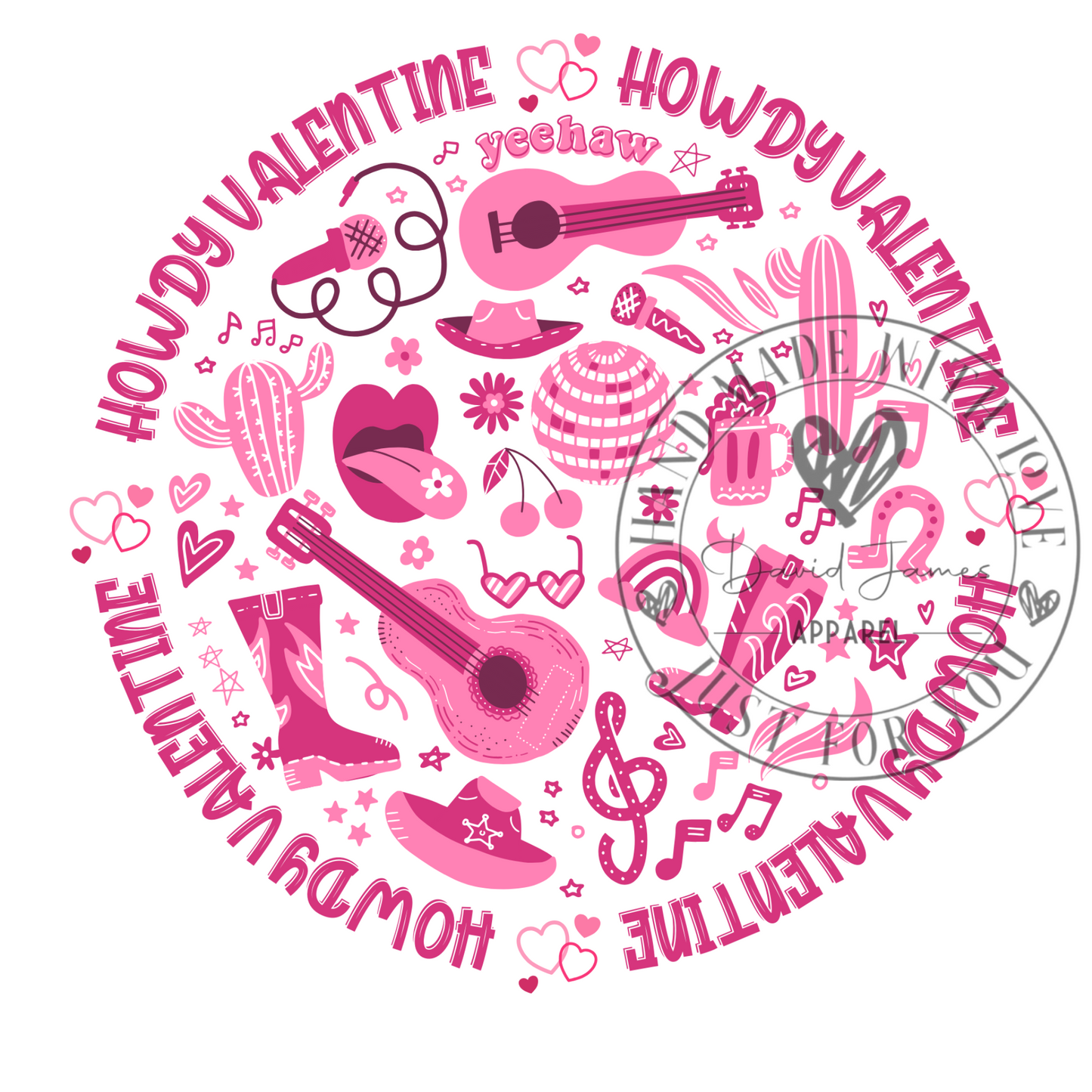 DIGITAL DOWNLOAD PNG | Howdy Valentine | country valentine