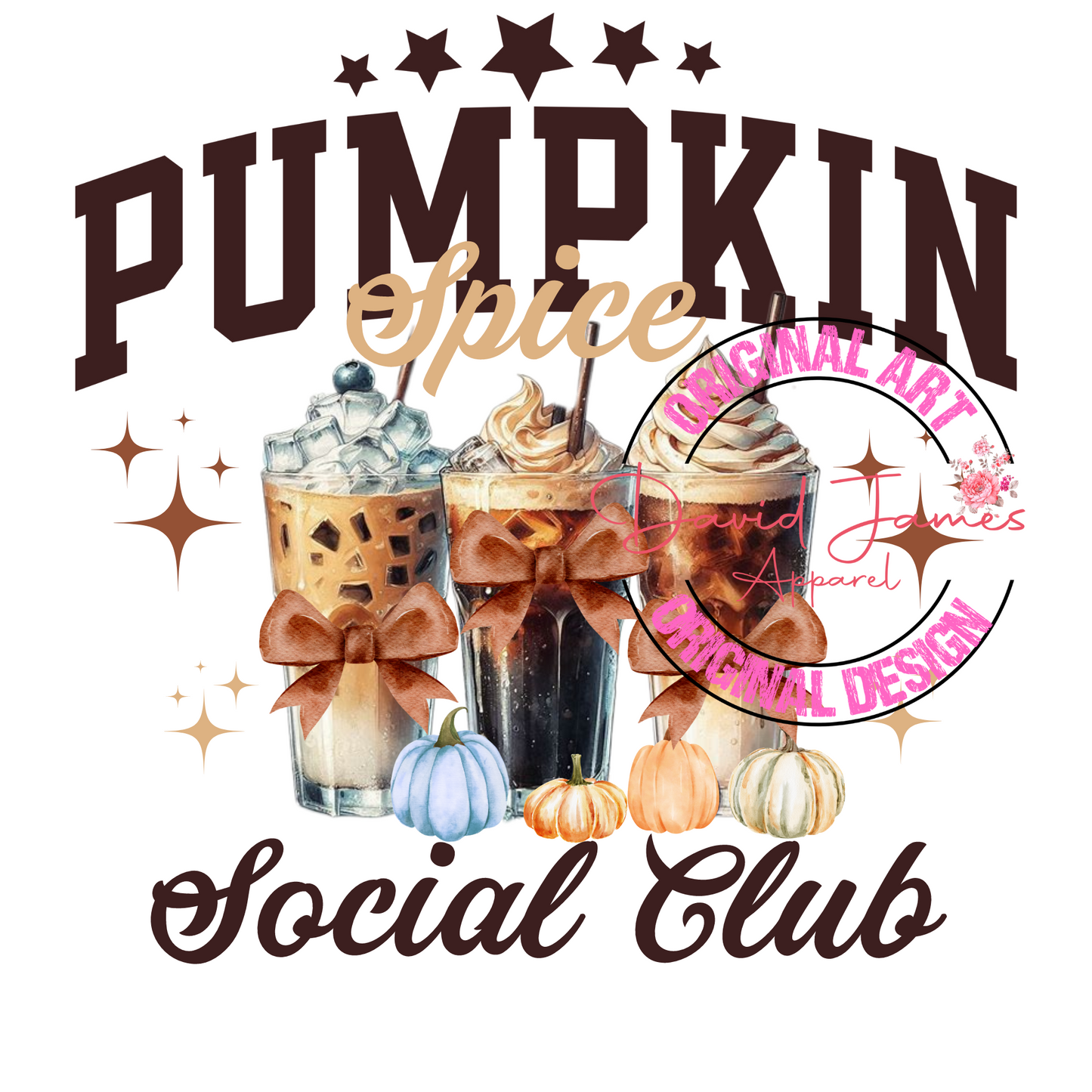 DIGITAL DOWNLOAD PNG| Social Club | Pumpkin spice