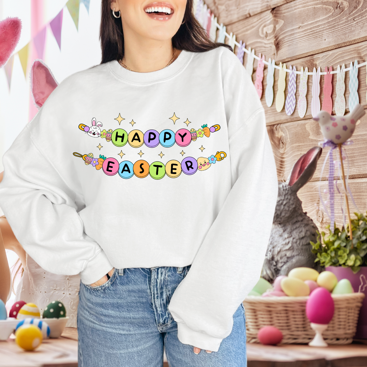 Friendship bracelet Happy Easter EASTER | Direct to film transfer