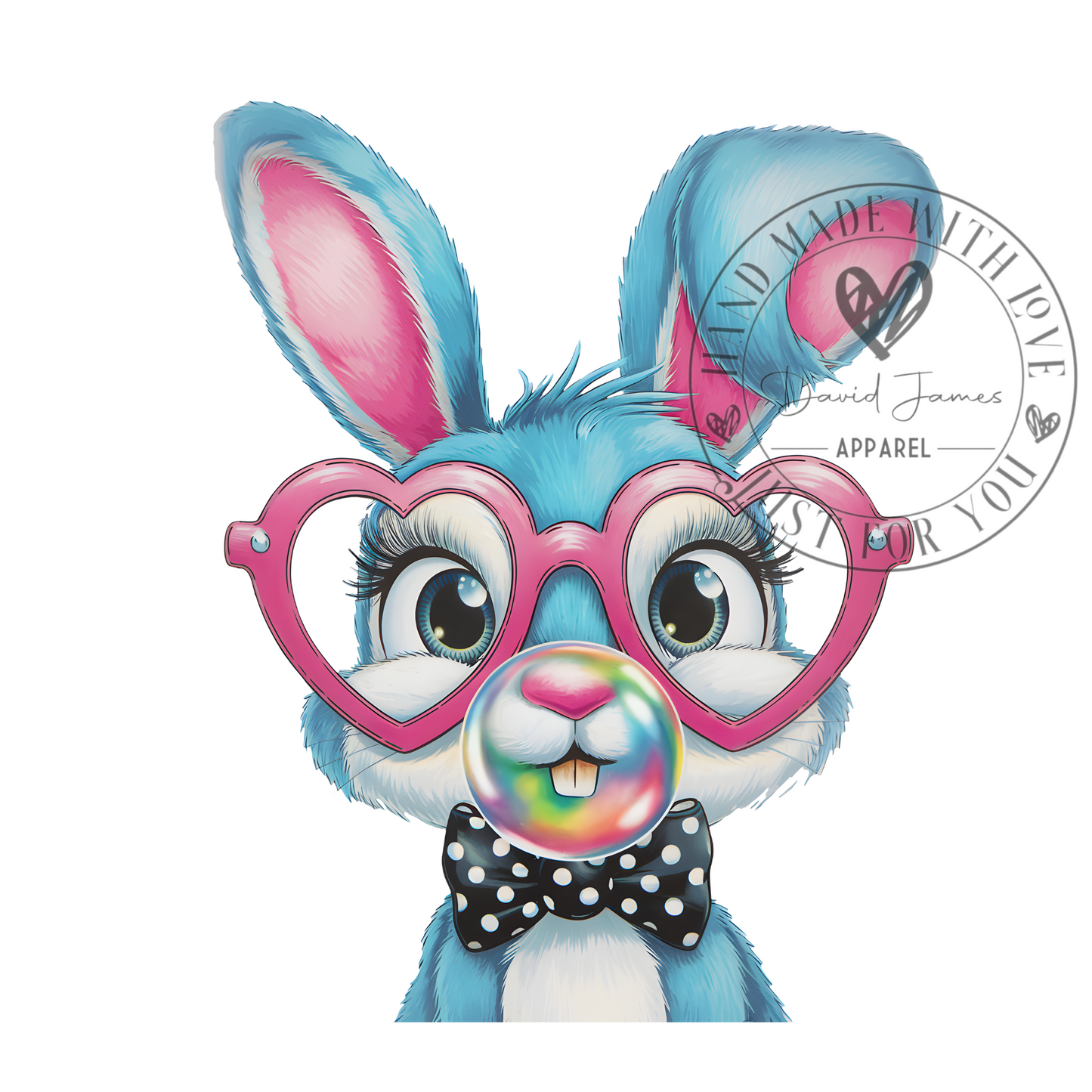 DIGITAL DOWNLOAD PNG |Bunny wearing pink glasses| Easter