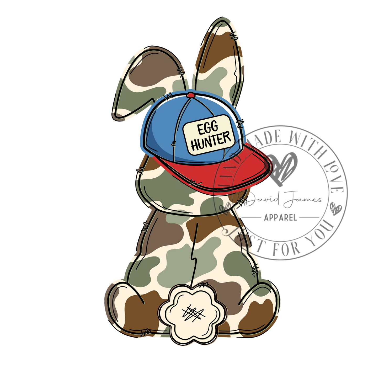 DIGITAL DOWNLOAD PNG | Camo bunny| Easter