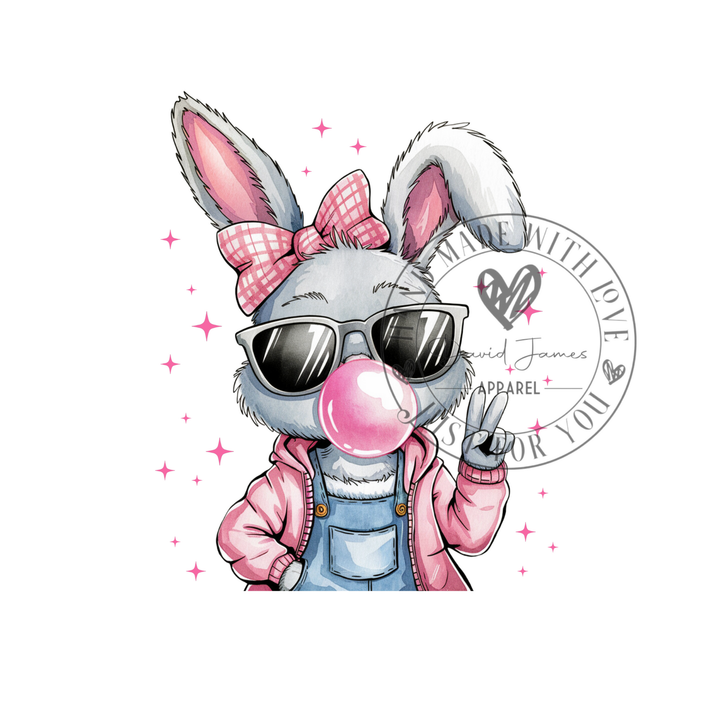 DIGITAL DOWNLOAD PNG | Retro Bunny| Easter