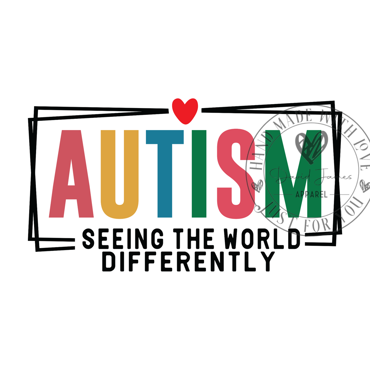 DIGITAL DOWNLOAD PNG | Autism seeing the world differently | Autism Awareness
