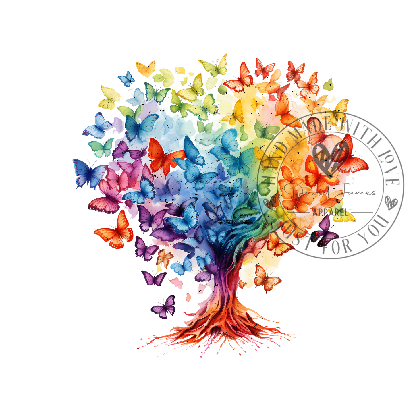 DIGITAL DOWNLOAD PNG | butterfly tree | Autism Awareness
