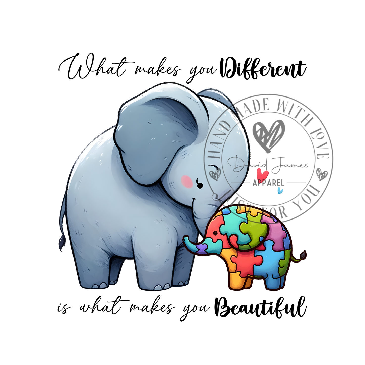DIGITAL DOWNLOAD PNG | What makes you different is what makes you beautiful | Autism Awareness