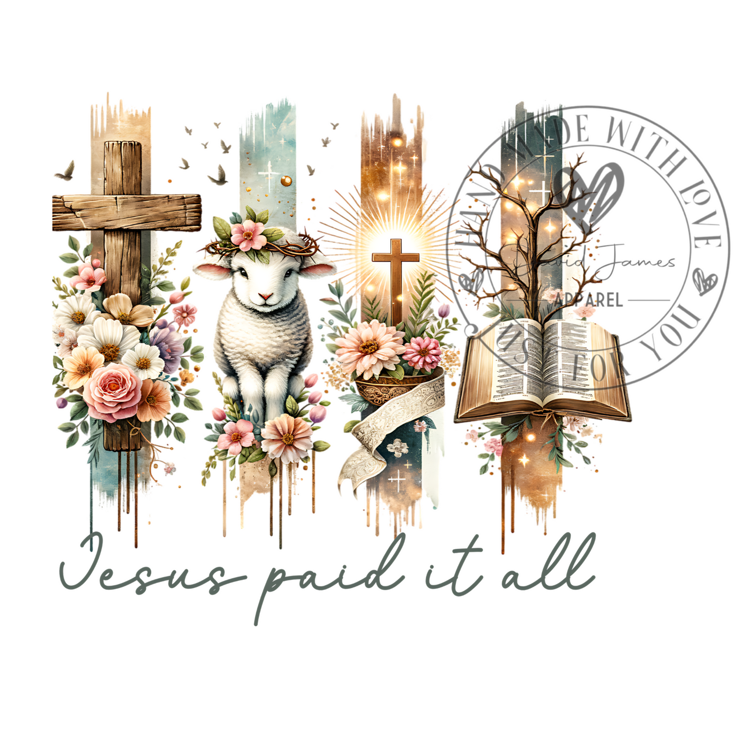 DIGITAL DOWNLOAD PNG | Jesus paid it all Easter