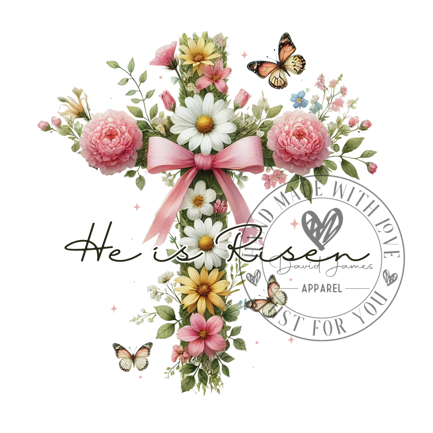 DIGITAL DOWNLOAD PNG | Cross He is Risen | Easter