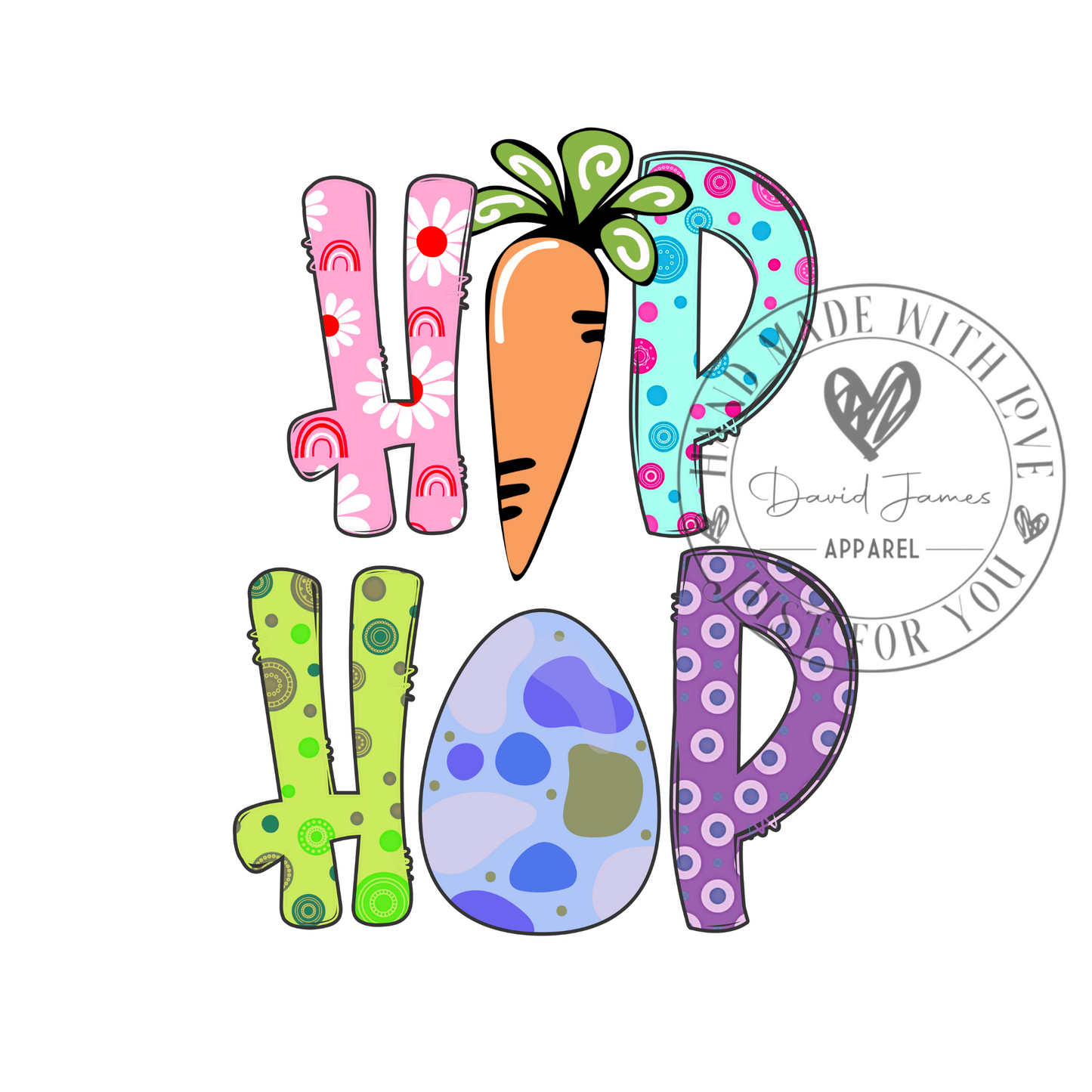 DIGITAL DOWNLOAD PNG | HIP HOP egg and carrot | Easter