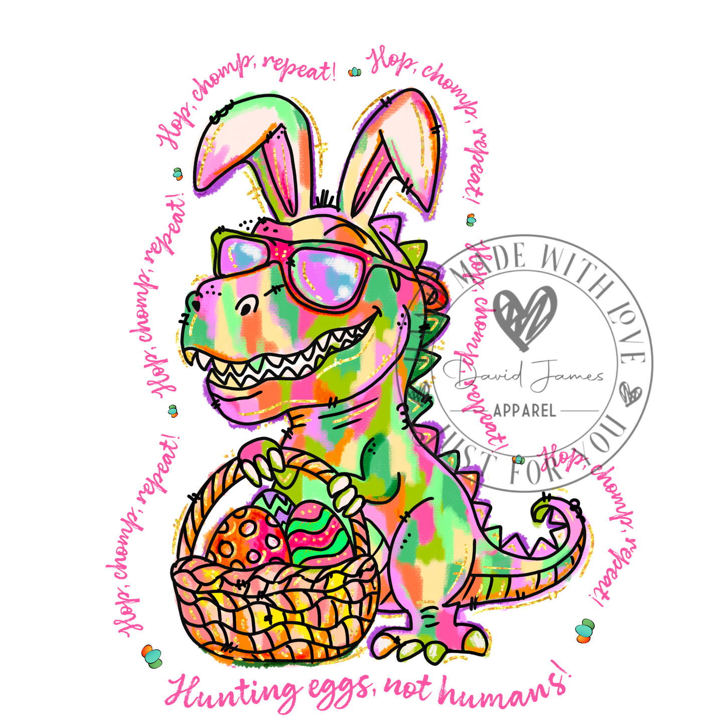 DIGITAL DOWNLOAD PNG | Dino bunny| Easter