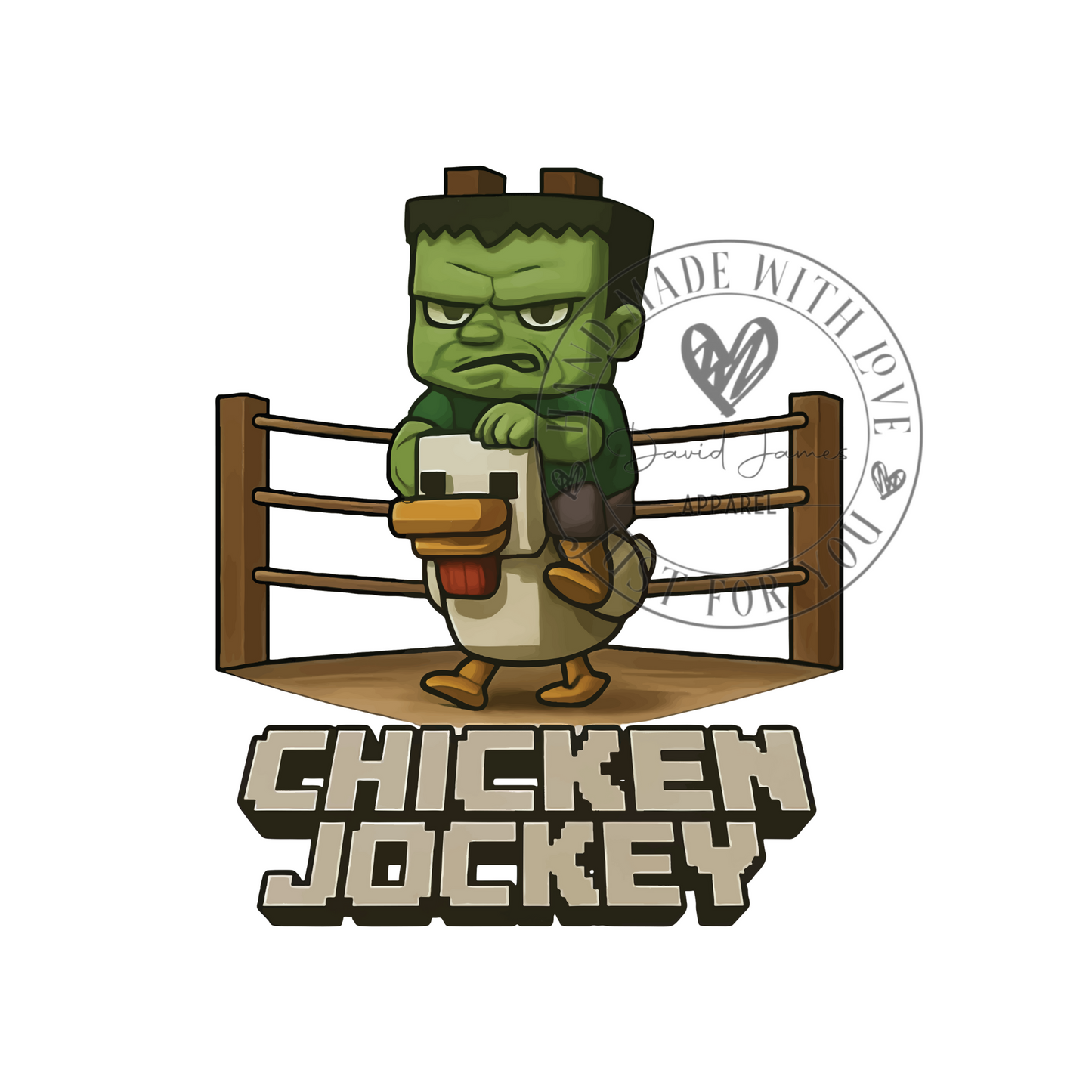 DIGITAL DOWNLOAD PNG | Chicken Jockey | Gamer inspired