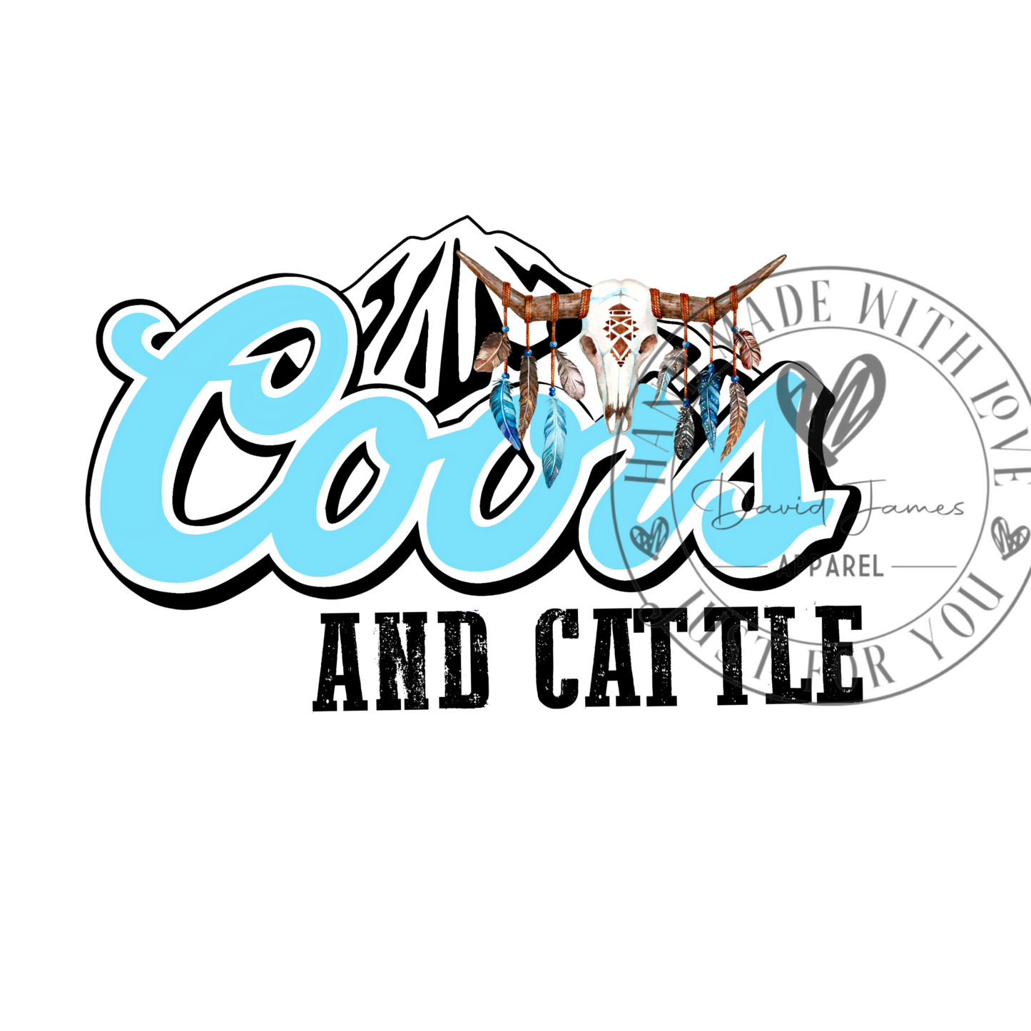 DIGITAL DOWNLOAD PNG Coors and Cattle |Blue