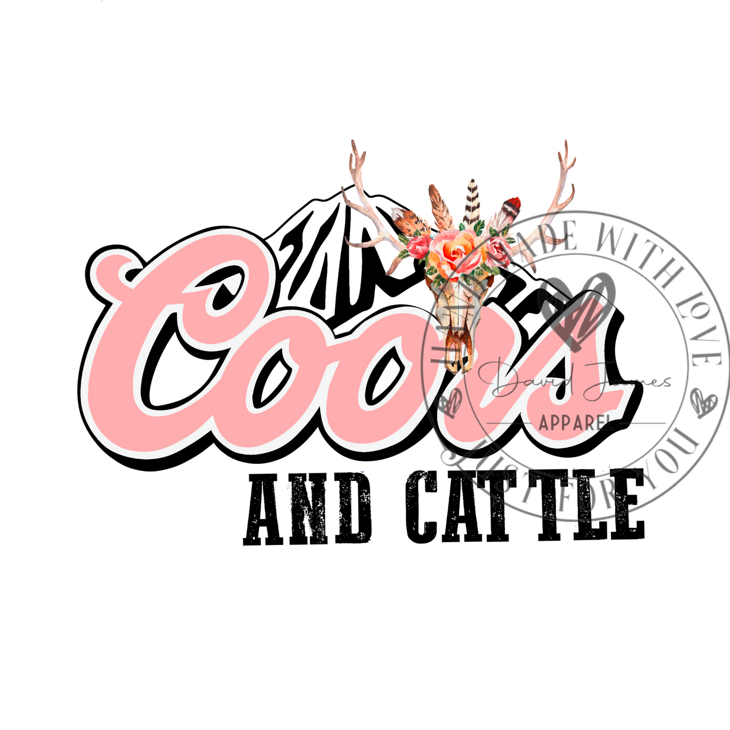 DIGITAL DOWNLOAD PNG Coors and Cattle |Peach