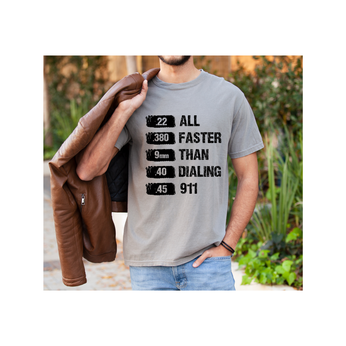 All faster than dialing 911 |bullet calibers |Screen Print Transfer
