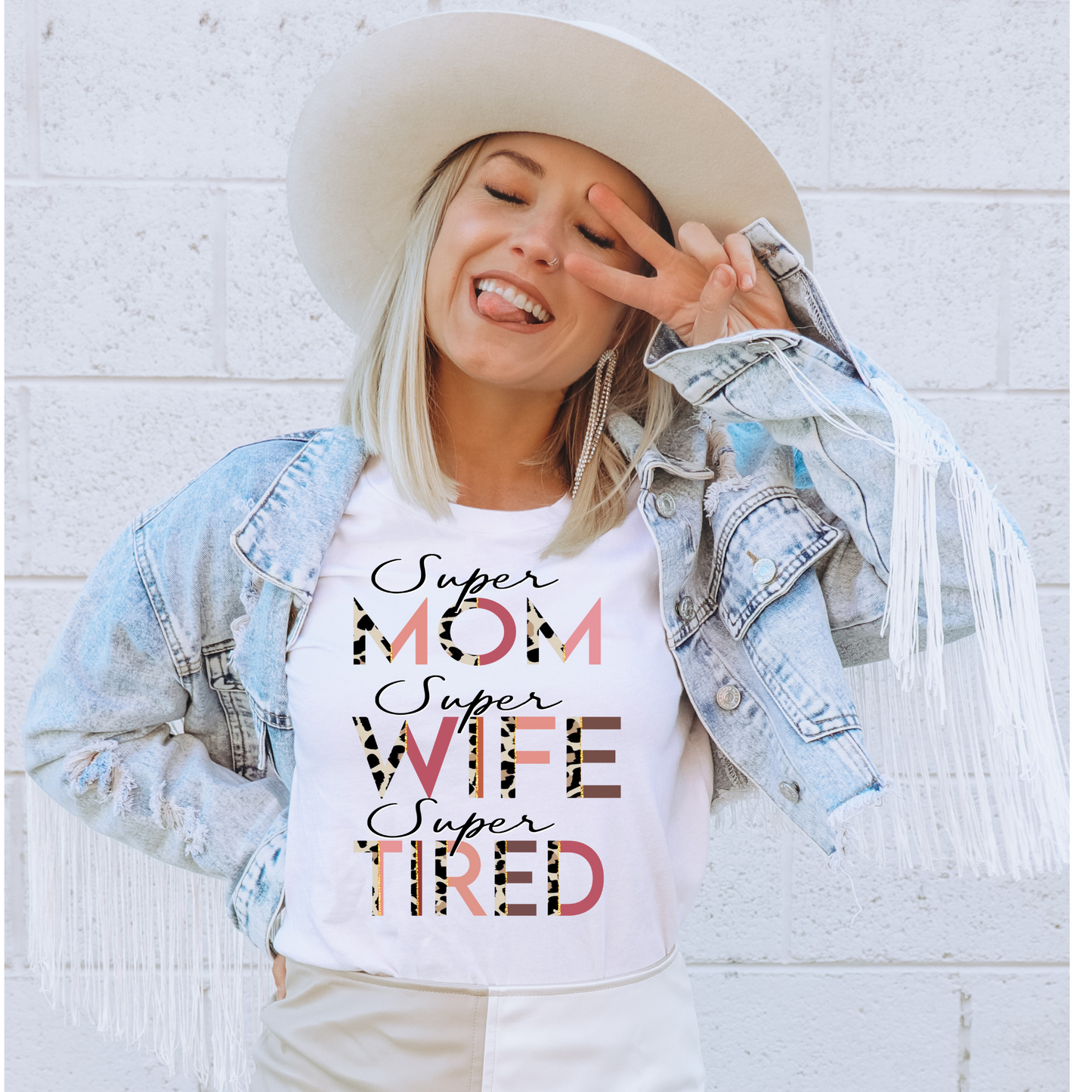 Super Mom Super WIFE Super Tired |Direct To Film Transfer |DTF