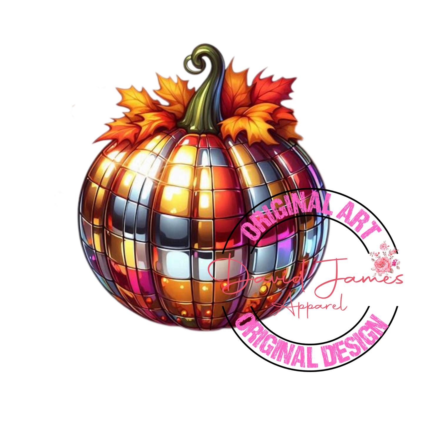 DIGITAL  DOWNLOAD PNG | Disco ball Pumpkins | Fall disco Pumpkins no bow