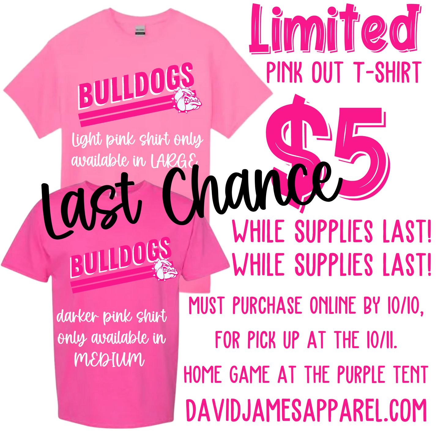 LAST CHANCE!! New Haven Bull Dogs PINK OUT LIMITED T-SHIRT/SWEATPANTS