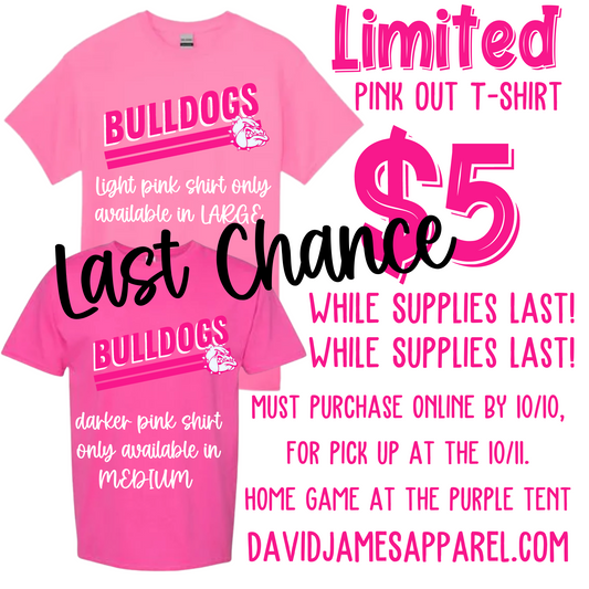 LAST CHANCE!! New Haven Bull Dogs PINK OUT LIMITED T-SHIRT/SWEATPANTS