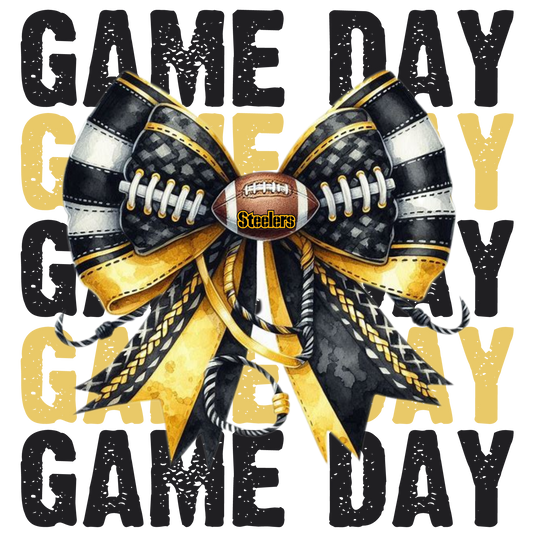 DIGITAL  DOWNLOAD PNG | Game Day Yellow and Black Steelers | football | set of 2 images