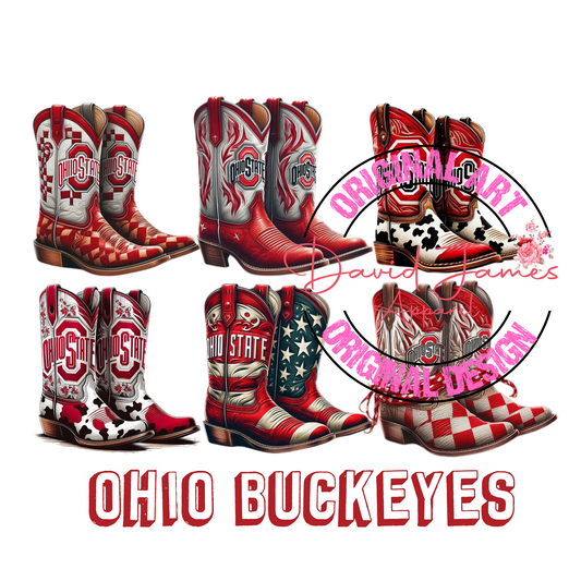 DIGITAL  DOWNLOAD PNG | College boots | Ohio Buckeyes