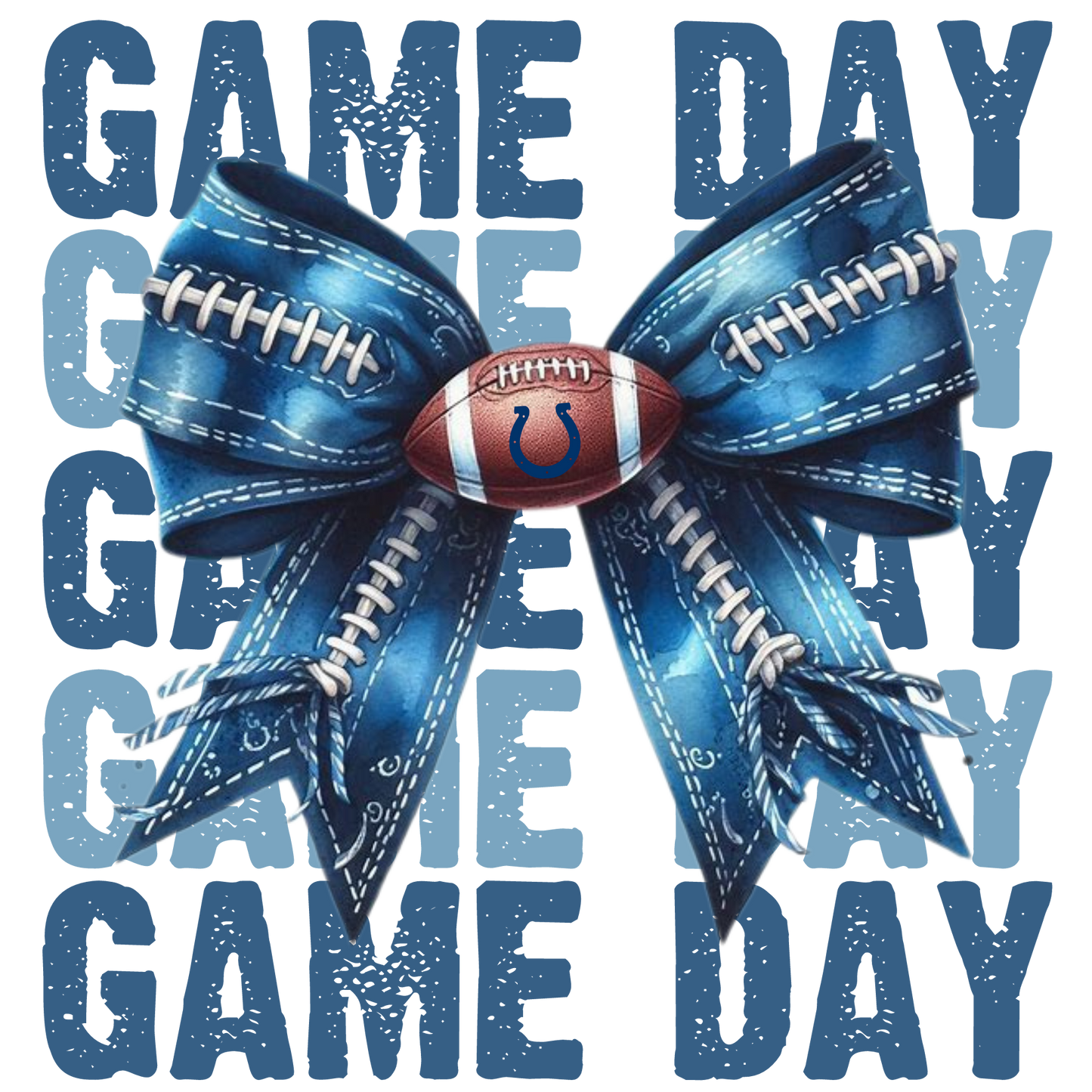 DIGITAL  DOWNLOAD PNG | Game Day Blues Colts | football | set of 2 images