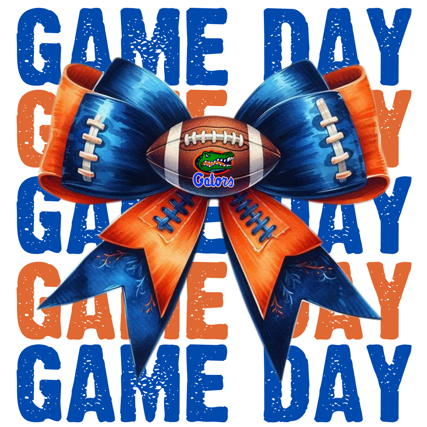 DIGITAL  DOWNLOAD PNG | Game Day Blue and green Gator | football | set of 2 images