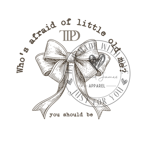 DIGITAL DOWNLOAD PNG | TTPD | Who's afraid of little old me? you should be | Bow