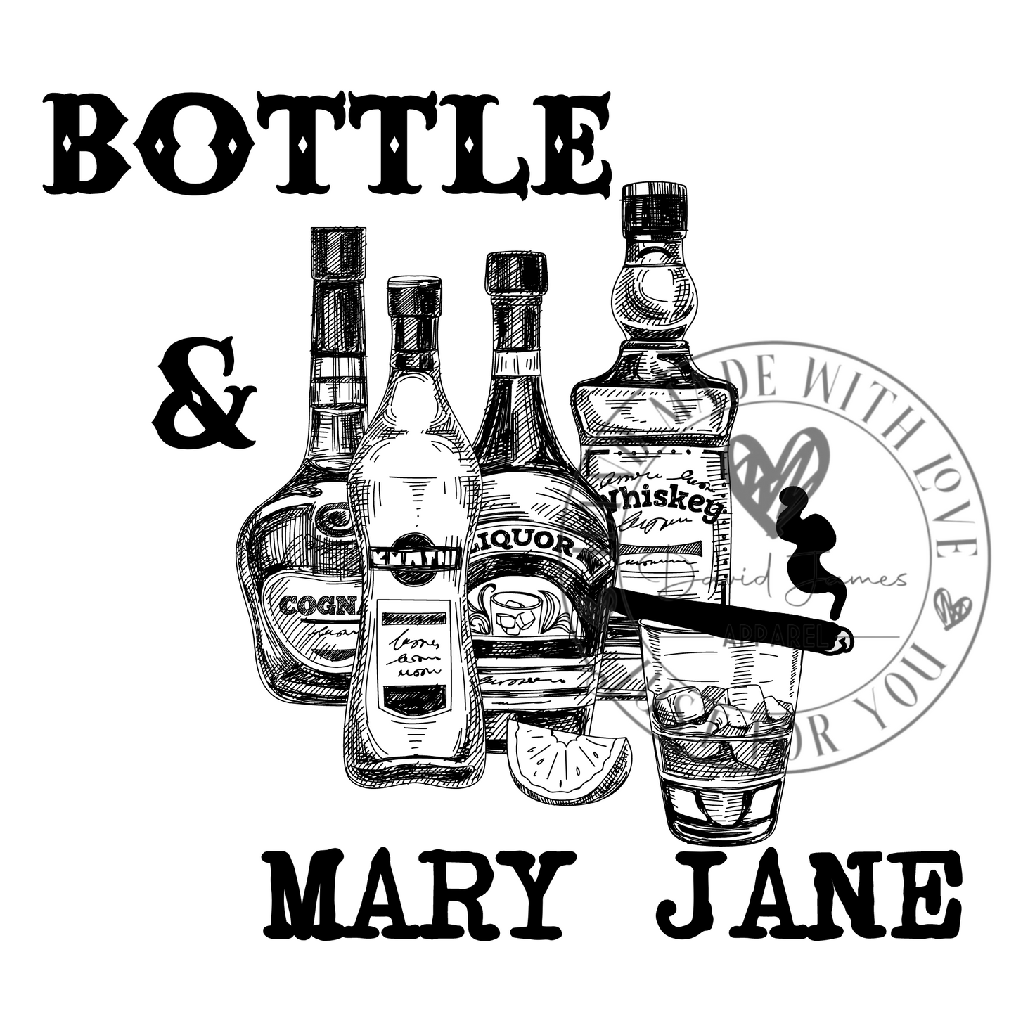 DIGITAL DOWNLOAD PNG Bottle & Mary Jane