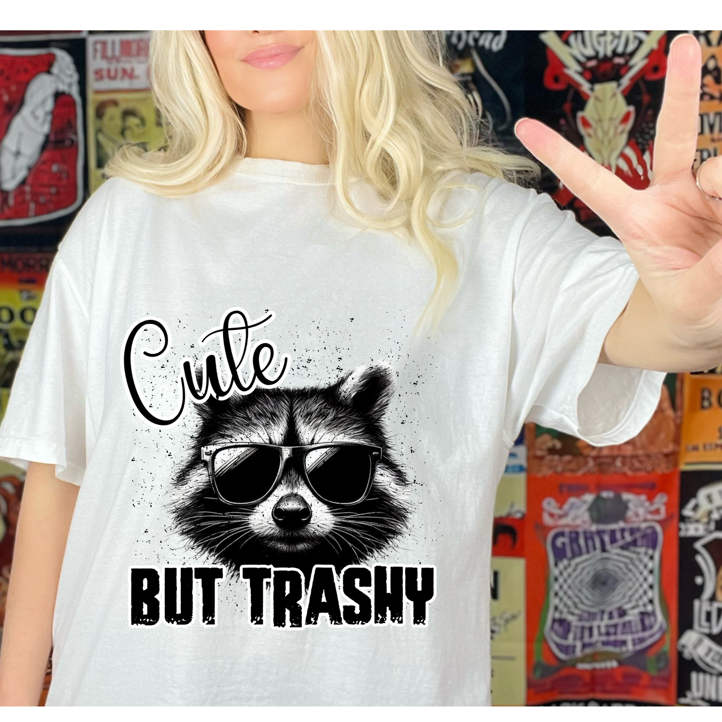 Cute But Trashy | Raccoon | Direct to film transfer