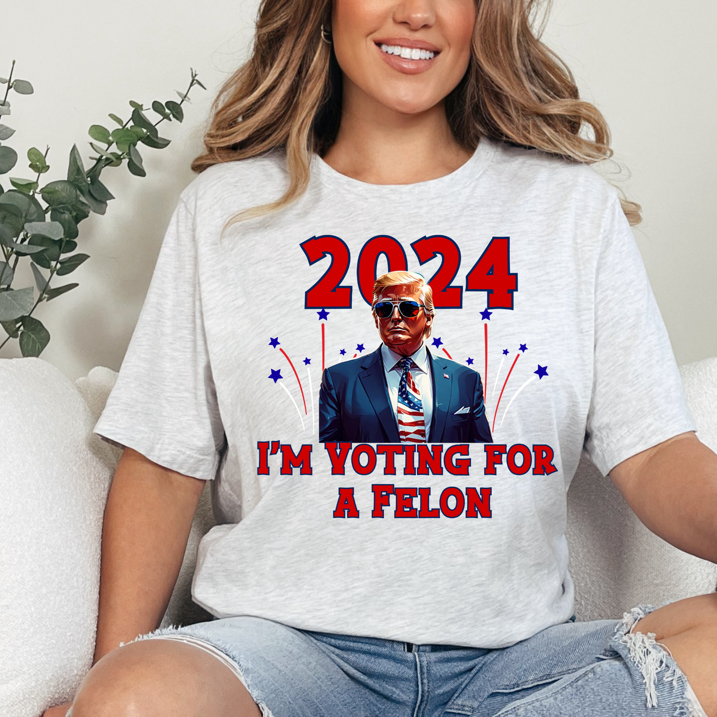 Fireworks | I'm voting for a felon 2024 | Direct to film transfer