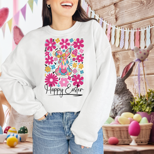 Bunny share and daisy print | EASTER | Direct to film transfer