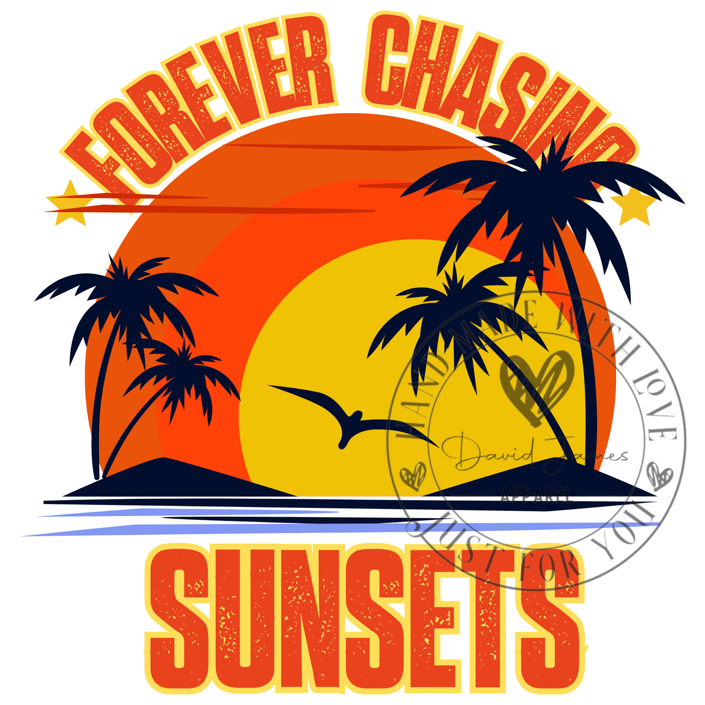 DIGITAL DOWNLOAD PNG Forever Chasing Sunsets