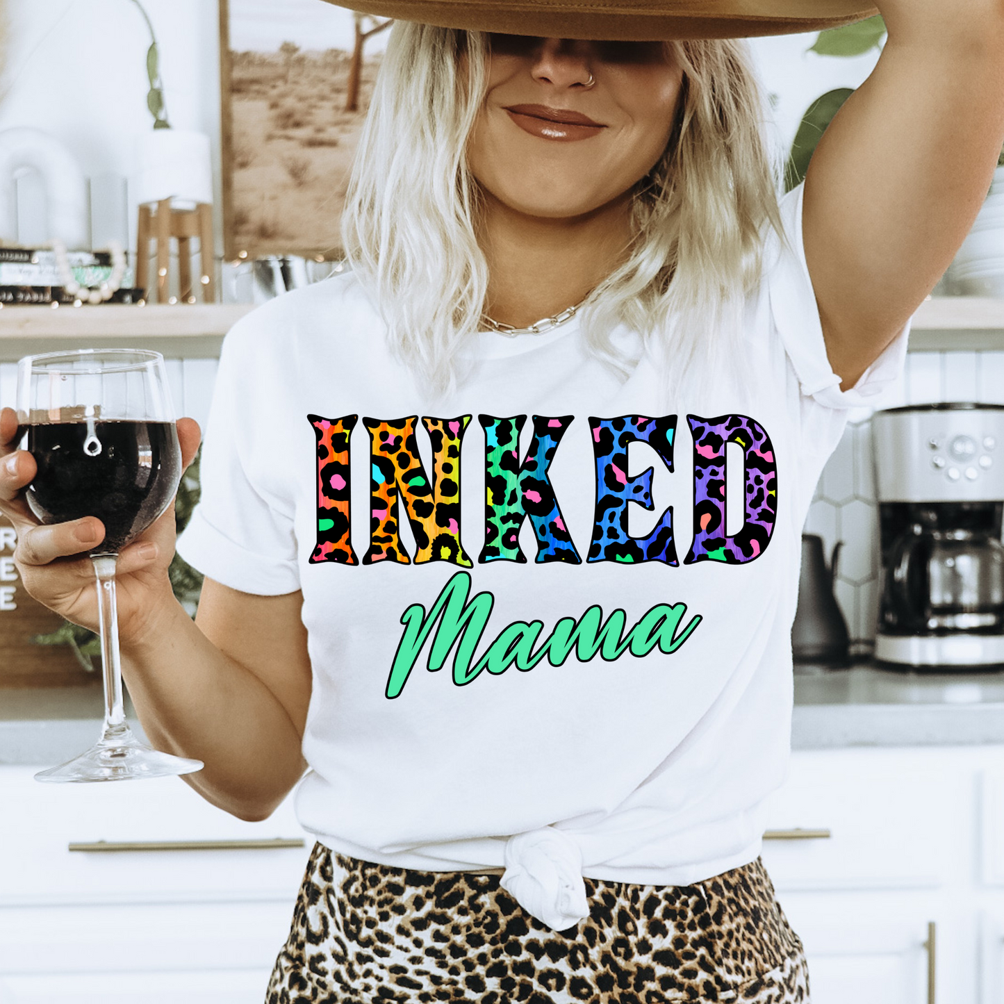 Inked Mama | Bright animal print Direct to film transfer