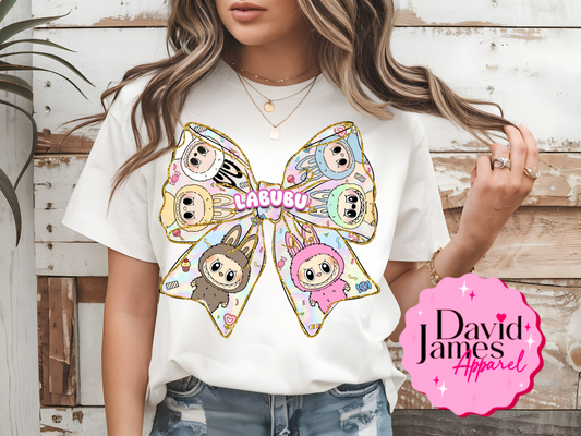 Labubu croquette bow dtf