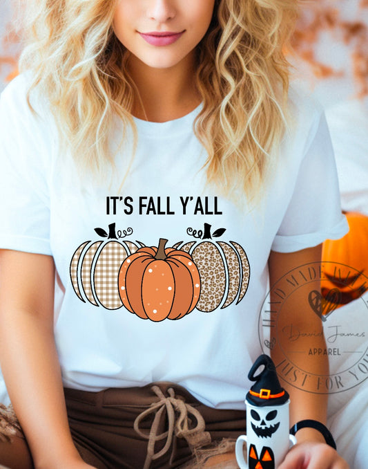 It's Fall Y'all pumpkins | Direct To Film Transfer |DTF