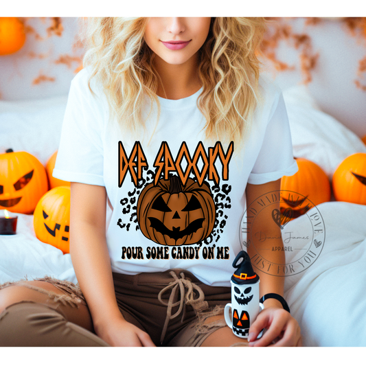 Def Spooky Pour some candy on me(orange pumpkin) |Direct to Film Transfer |DTF