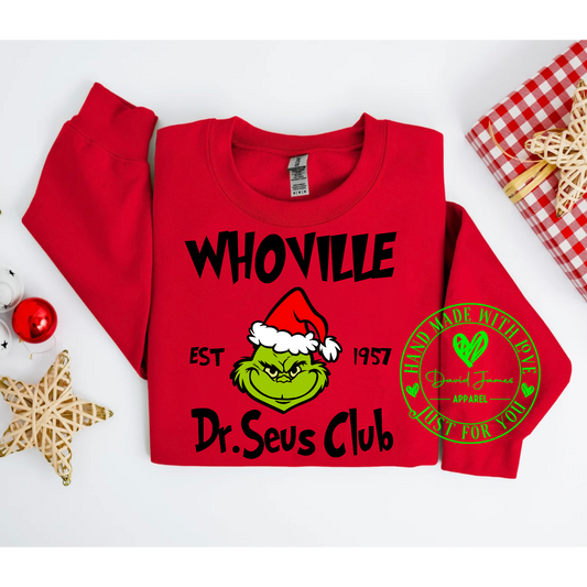 Grinch Whoville Dr. Seus Club | Direct to film transfer |DTF