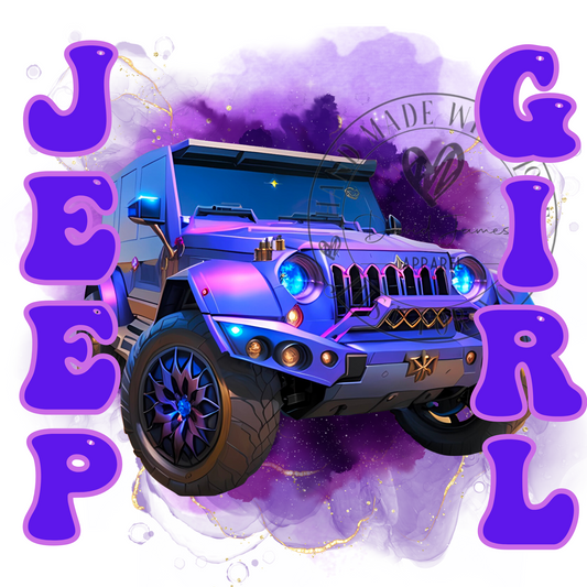 DIGITAL DOWNLOAD PNG |Jeep Girl |Purple