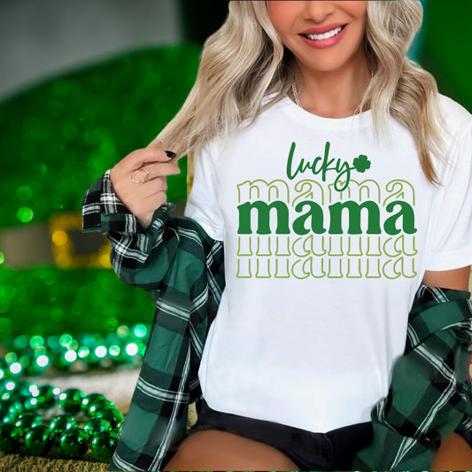 Lucky MAMA, repeat | St. Patricks Day themed | Direct to film transfer