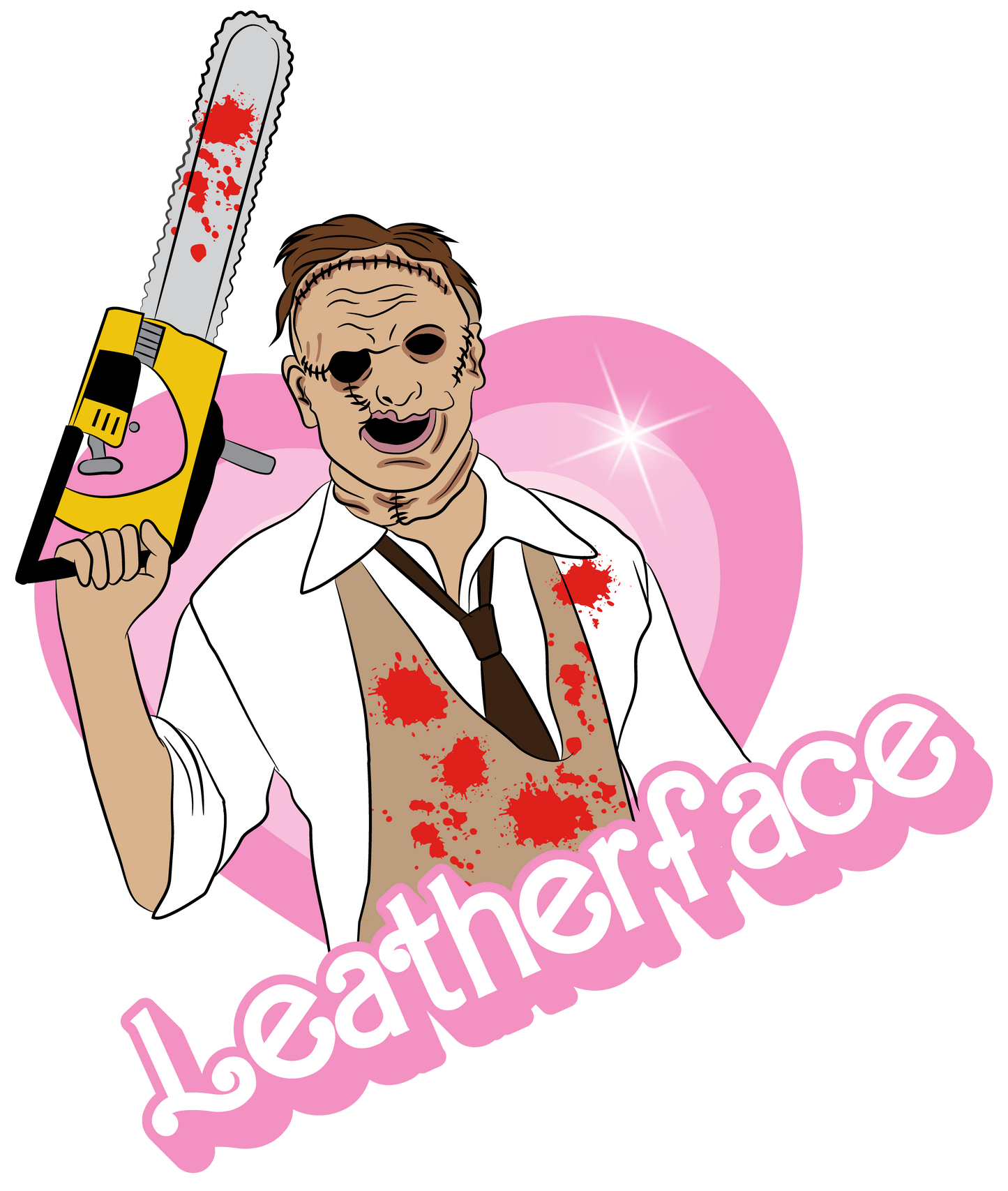 DIGITAL DOWNLOAD PNG |Leatherface BARBIE Heart