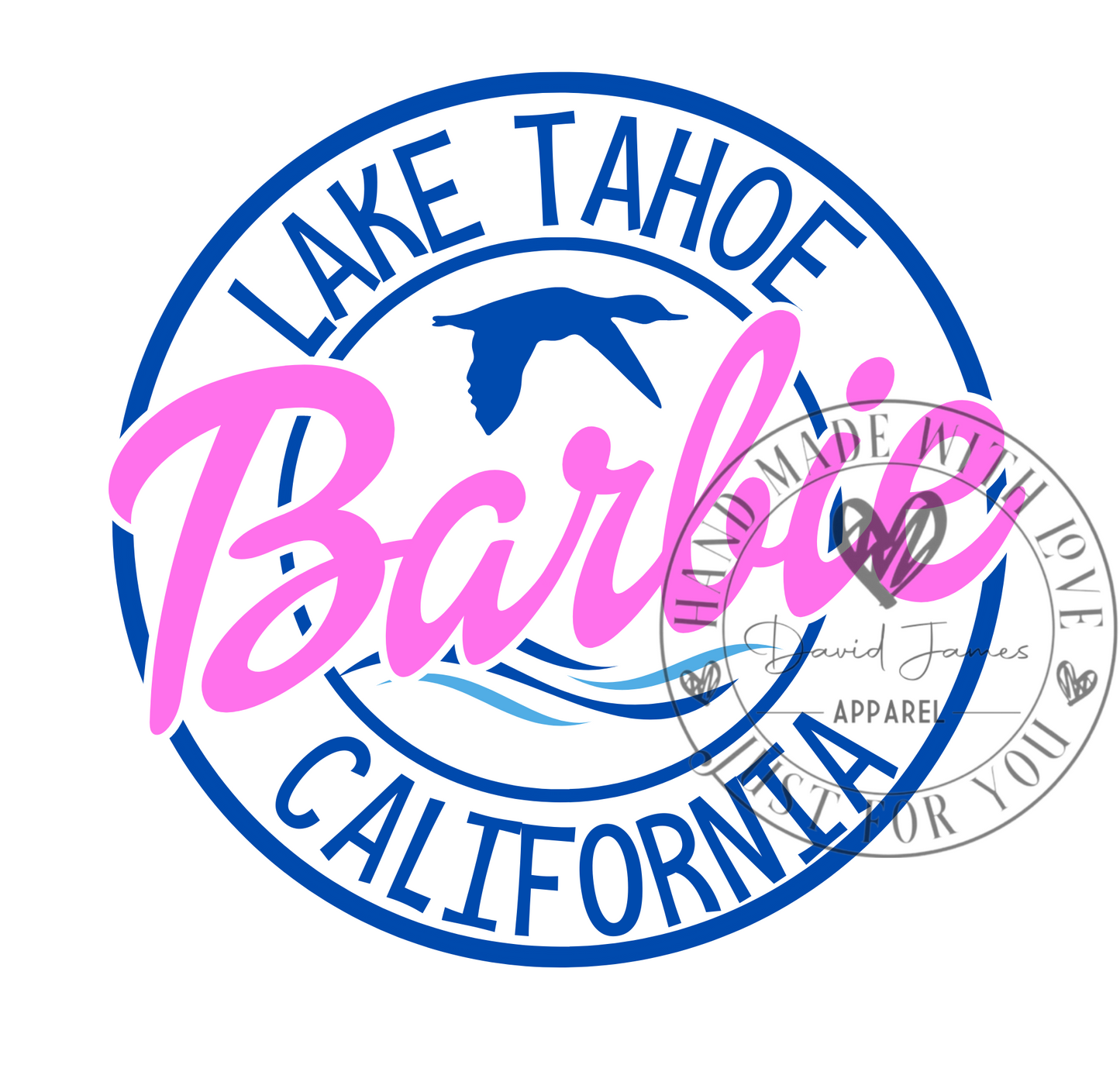 DIGITAL DOWNLOAD PNG | Lake Tahoe Barbie California