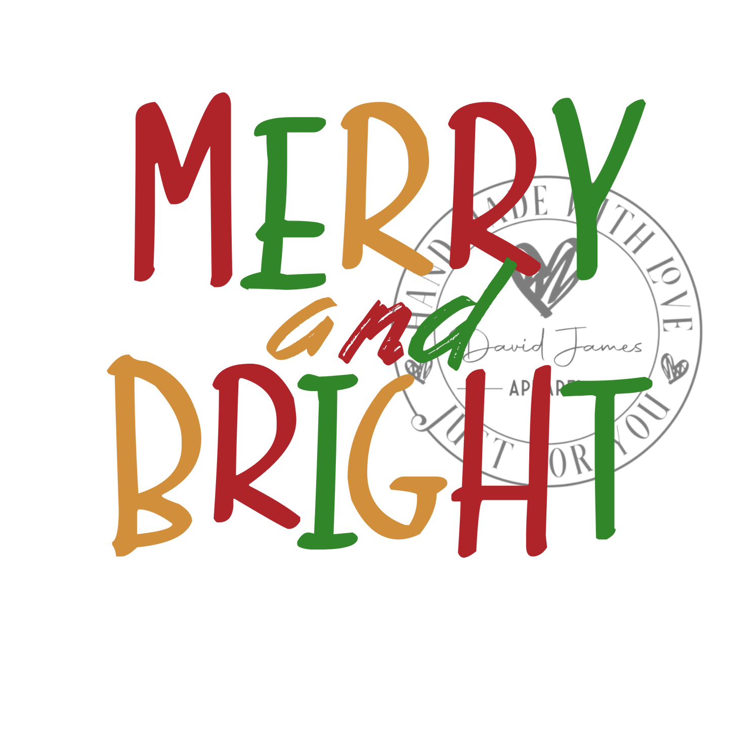 DIGITAL DOWNLOAD PNG | Merry and Bright| Christmas