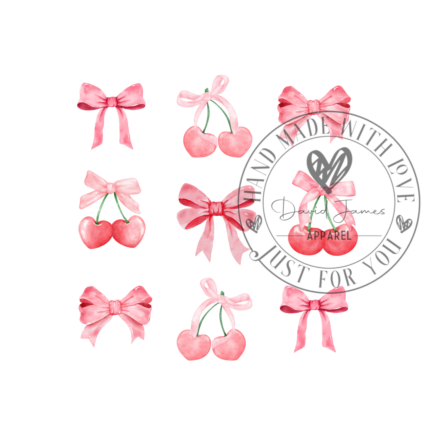 DIGITAL DOWNLOAD PNG | Bows and cherries